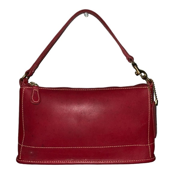 Coach Vintage Red Top-Handle Bleeker Demi-zip 9311 Made in the United States - Picture 9 of 16